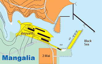 map of the  mangalia port